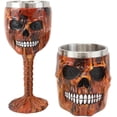 thumbnail image 2 of Ebros Inferno Fire Skull Face Wine Goblet And Mug Set Beverage Drinkware Barware, 2 of 4