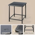 thumbnail image 6 of 3-Piece Outdoor Wicker Patio Furniture Set with Anti-Scald Armrest, Removable Cushions & Glass Side Table, Weather-Resistant Bistro Set for Porch, Yard, Balcony, Grey, 6 of 7