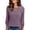 E Purple, variant on UVN Tops for Women Long Sleeve Buttons Shirts Dressy Crew Neck Tunic Blouses Fall Casual Lightweight Sweaters