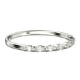 thumbnail image 3 of 0.26ct alternating round and marquise diamond moissanite 10k White Gold wedding band., 3 of 4