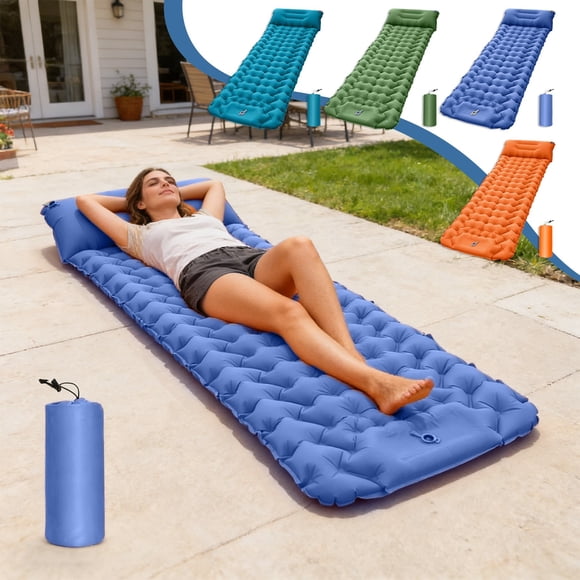 Sentmoon Articles de Plage Essentiels de Vacances pour Femmes Coussin de Couchage Gonflable à Enfiler Coussin de Couchage Extérieur Anti-Poussière Camping Coussin de Sieste Portable