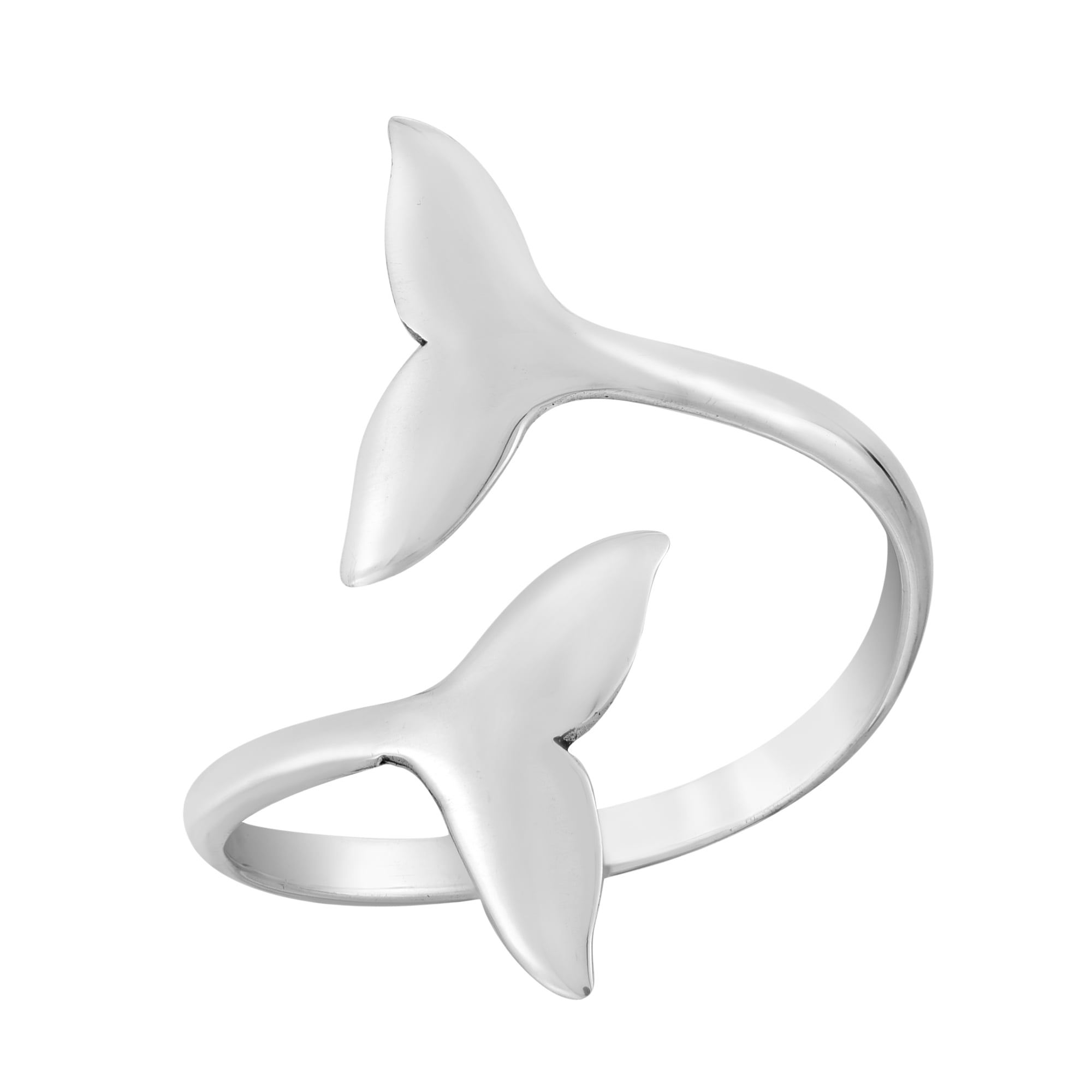 Romantic Silver Color Dolphin Women Dance Party Finger Ring with Blue Eye Body Full Paved CZ Stone Cute Ocean Animal Ring