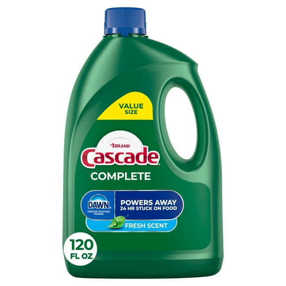 Cascade Complete Dishwasher Detergent Gel - Fresh Scent - 120 oz
