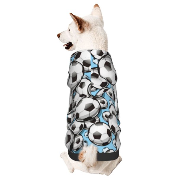 Balery Football Soccer Ball Sudadera con Capucha para Perros Pequeños – Ropa para Mascotas, Disfraz para Perros y Gatos, Ideal para Fiestas y Cosplay-X-Large