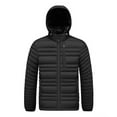 thumbnail image 4 of Men's Quilted Puffer Jacket Warm Winter Coats Windproof Winter Jackets Padded Coat with Hooded Khaki M, 4 of 7