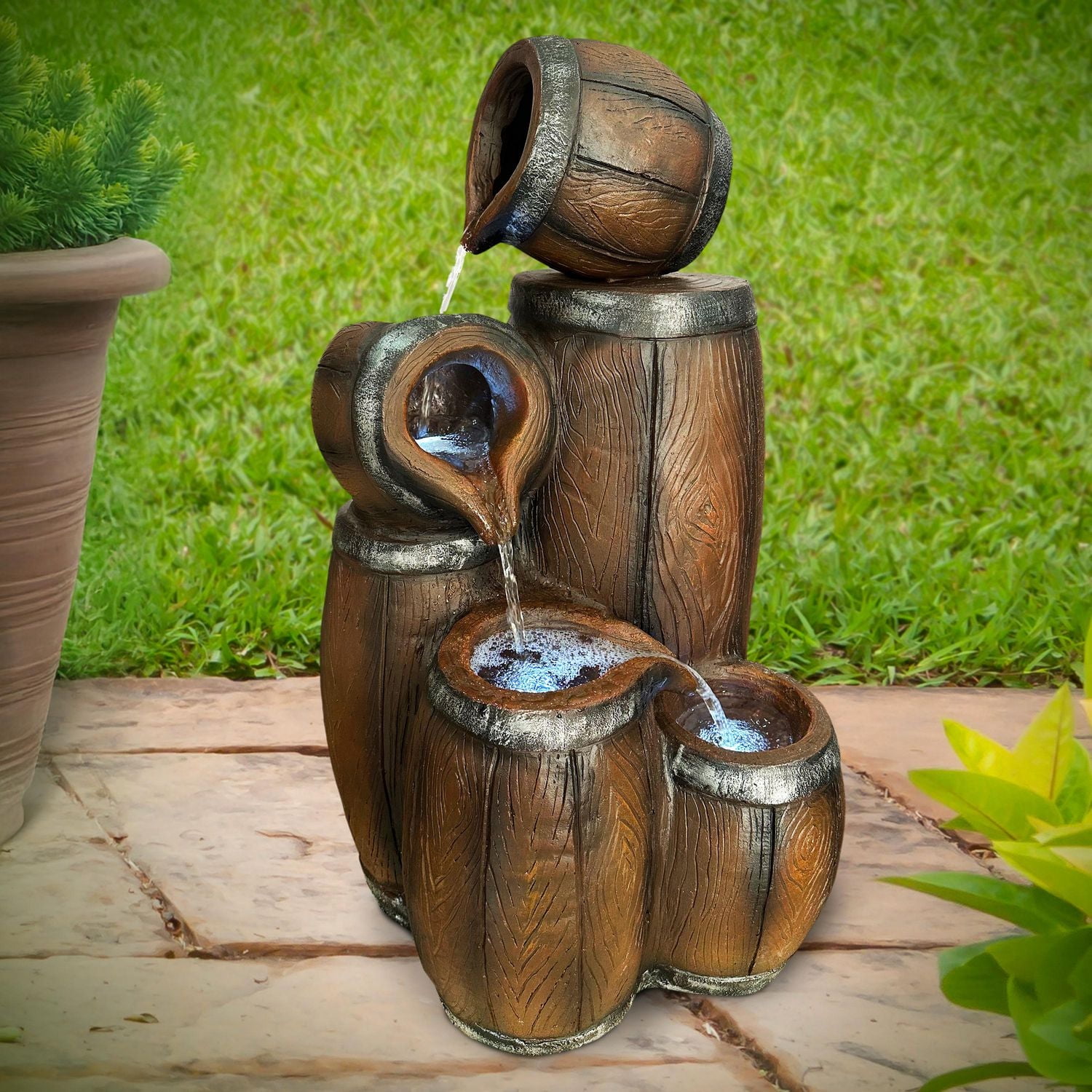 Angelo Décor Spilling Cask Fountain