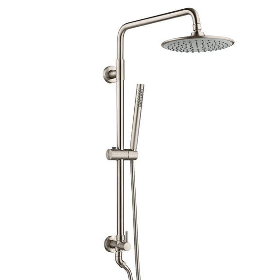 sumerain Brushed Nickel Retrofit Shower Systems with 9 Inch Rain Shower Head