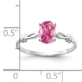 thumbnail image 2 of Primal Gold 14 Karat White Gold 7x5mm Oval Pink Tourmaline Ring, 2 of 4