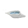thumbnail image 2 of Seashell Ceramic Scented Candle Vessel, White Glossy Conch Shell Ornament, Seaside Home Decor for Bathroom, Bedroom, Living Room, Desk, Holiday Seasonal, 2 of 7