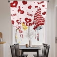 thumbnail image 3 of Pink Valentines Gnomes Tie Up Curtains for Windows, Adjustable Balloon Window Shades, Love Heart Red Kitchen Window Treatments Farmhouse Short Curtains with Rod Pocket 42"x45", 3 of 8