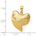 thumbnail image 2 of Pendentif Dent de Requin Tridimensionnel en Or Jaune 14K Massif Poli, 2 of 2