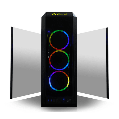 CLX - SET Gaming Desktop - Intel Core i9 10850K - 64GB Memory - NVIDIA GeForce RTX 3070 - 1TB NVMe SSD + 6TB HDD - Black