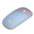 thumbnail image 1 of Matsuzay Ratón inalámbrico RGB Recargable Ratón USB Inalámbrico Computadora Ratones silenciosos LED Retroiluminado Ratón ergonómico para Cables de computadora Gris, 1 of 6