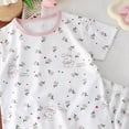 thumbnail image 4 of Akiihool Girls Button Down Pajamas Girls Pajamas Set 2 Piece Button Down Soft Ruffle Sleepwear Loungewear (Watermelon Red,3-4 Years), 4 of 4