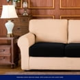 thumbnail image 6 of Subrtex Cushion Covers Separate Seat Stretch Textured Grid (2PCS, Black), 6 of 7