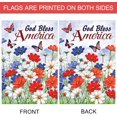 thumbnail image 3 of Patriotic Pansies Butterfly 12.5 x 18 Inch Decorative God Bless America Garden Flag, 3 of 6