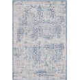 thumbnail image 1 of Unique Loom Aberdeen Collection Textured Traditional Vintage Tone Area Rug, 4 x 6 Feet, Blue/Ivory, 1 of 2