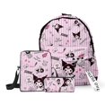 thumbnail image 4 of 3D New Product Three-piece Set Printing Peripheral Sanrio Kuromi Schoolbag Student Two-dimensional Backpack Shoulder Pencil Case, 4 of 7
