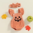 thumbnail image 4 of LWNYDPLSD Baby Coming Home Outfit Girl Halloween Romper Cute Outfits for Girls Baby Boy Clothes 0-3 Months Baby Warm Clothes Baby 3-6 Months Clothes, Khaki 3-6 Months, 4 of 8