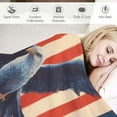 thumbnail image 3 of ONETECH Bald Eagle Blanket American Flag Gifts Animal Streak Print Throw for Boys Men Adults Kids Eagle Lovers Cozy Plush Bed Couch Bedroom Living Room Decor Lightweight Blanket, 3 of 6
