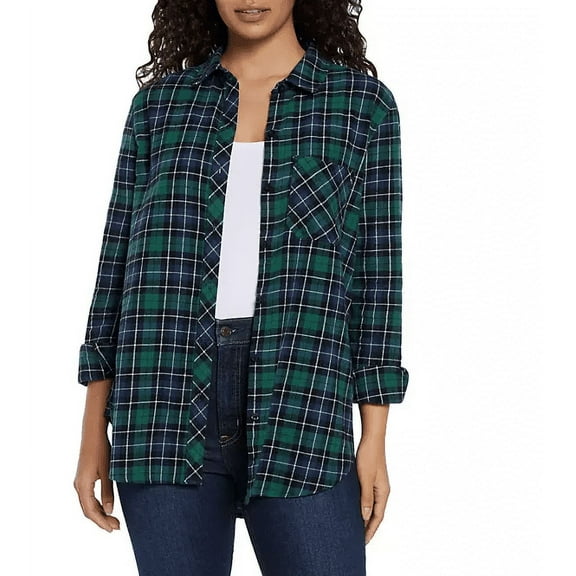 GAP Relaxed Fit Flannel Shirt Nixie Plaid XXL