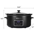 thumbnail image 5 of 8qt Large Programmable Slow Cooker with Removable Crock for Family Dinner, Dishwasher Safe - Black, 5 of 6