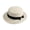 Milky White M, variant on mdesiwst Beach Straw Hat Flat Top Wide Brim Sun Protection Hat with Black Ribbon Bow Hand-Woven Breathable Summer Hat
