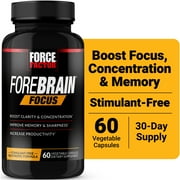 Force Factor Forebrain Focus, Nootropic Brain Supplement to Support Clarity, Concentration, Memory, Focus & Productivity, 60 Capsules