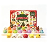 Dumpling Squishy Advent Calendar 2026, 24 Days Mini Squishy Fidget Toys for Adults, Christmas Countdown Stress Relief Desk Decor, Dumpling Stress Ball Advent Box