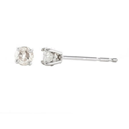 1/4 Carat T.W. Round Diamond 10kt White Gold Stud Earrings