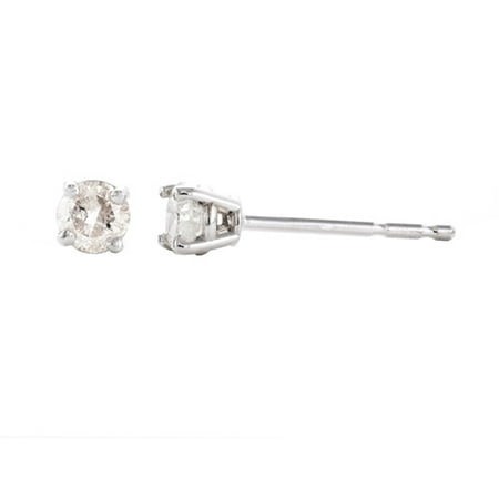 1/4 Carat T.W. Round Diamond 10kt White Gold Stud Earrings