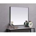 thumbnail image 2 of Elegant Decor MR43036GR 30 x 36 in. Metal Frame Rectangle Mirror, Grey, 2 of 4