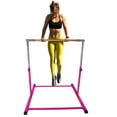 thumbnail image 3 of ProKidFit Barre Kip Horizontale d'Entraînement de Gymnastique Barre de Singe Robuste Réglable 3 à 5 Pi Junior Enfants et Adultes Barre Haute Tour d'Escalade Rose Terrain de Jeu, 3 of 8