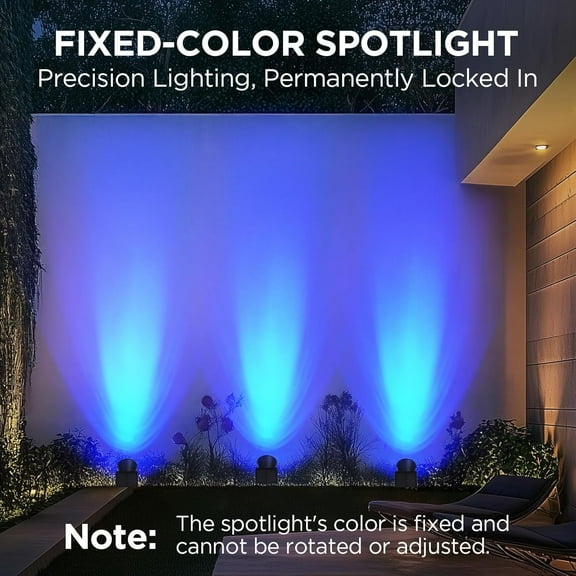 OPVM-Solar Lights Outdoor Waterproof Halloween Christmas Solar Garden Light for Outside Yard Landscape Lighting Pathway Spot Lights Spotlight Wall Light Auto On/Off, 2 Pack (Blue Light)