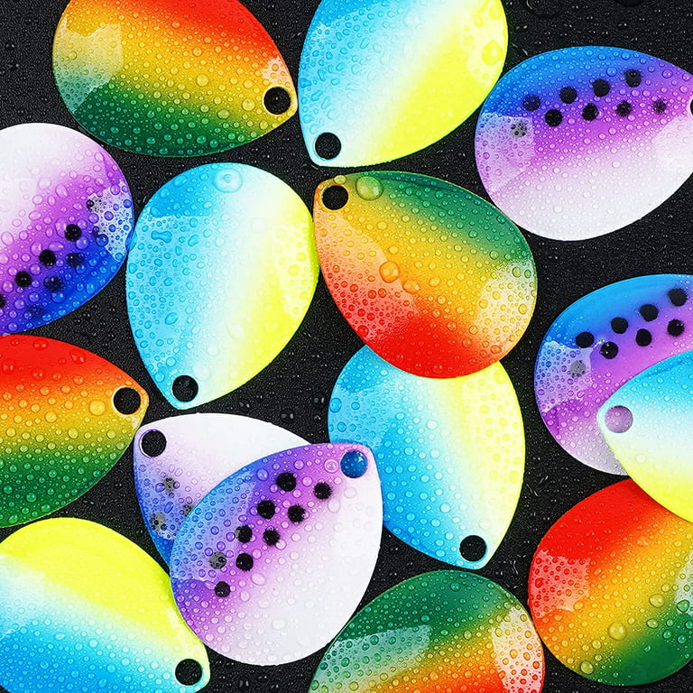 Painted Colorado Spinner Blades for Lure Making, 50Pcs Colorful