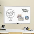 U Brands Dry Erase Board, 23" x 35", Whiteboard, Silver