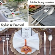 Vesteel Hammered Silverware Set, 40-Piece Stainless Steel Flatware Cutlery Set for 8, Includes Knives, Forks, Spoons, Mirror Polished & Dishwasher Safe