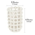 thumbnail image 2 of Linkidea Ceramic Countertop Toothbrush Holder, Minimalist Stand for Manual Toothbrush, Toothpaste, Razor, Vanity Organizer Compatible with Reach Essentials, Oral-B CrossAction (White), 2 of 6