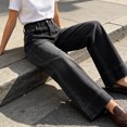 thumbnail image 5 of High Waist Women Wide Leg Long Jeans Casual Denim Pants with Pocket, 5 of 6