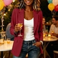 thumbnail image 6 of Women's Casual Oversized Blazer Jacket, Open Front Long Sleeve Loose Fit Work Office Blazers, Fashion Solid Color Lapel Business Commuter Suit Coat with Pockets, Multi Colors Available, 6 of 7