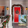 thumbnail image 4 of Welcome Christmas Coastal Seabird Large House Flag, Xmas Garden Yard Decorative Beach Ocean Home Outside Decorations, Winter Nautical Sea Burlap Outdoor Decor Double Sided 28 x 40, 4 of 6