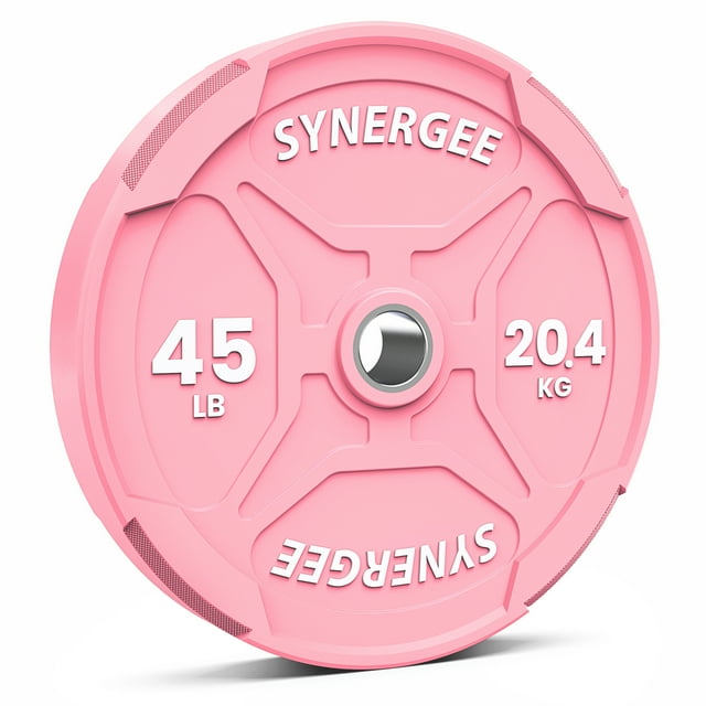 Synergee Bumper Plates – Durable Olympic Weight Plates, Low-Bounce Rubber for Strength Training, Powerlifting, and Functional Workouts.