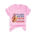 thumbnail image 1 of Blusas de Manga Corta para las Mujeres Divertido Impreso Cuello Redondo Tee, Vintage Humor Gráfico Blusas de Primavera para las Mujeres, 1 of 4