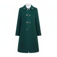 thumbnail image 4 of Aimik Women's Single Breasted Long Coat with Lapel Collar and Button Front Classic Winter Jacket for Work, 4 of 6