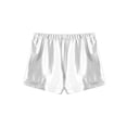 thumbnail image 4 of Sholeno Girls Shiny Sequin Metallic Patchwork Dance Shorts Dancing Tumbling Bottoms Booty Shorts Silver 12, 4 of 5