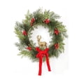 thumbnail image 2 of Fmbmuo Christmas Decor Wreath Decoration Artificial Bow Pine Branches and Berries Door Hanging Wall Ornament 45cm Ornaments,Green, 2 of 5