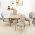 thumbnail image 3 of Dining Chairs Set of 4 French Country Dining Room Chairs Farmhouse Upholstered Kitchen Chair,Light gray, 3 of 8