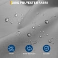 thumbnail image 5 of Kicctian 15FT Double-Sided Patio Umbrella with Solar LED Lights & Base, Extra Large Rectangle Market Umbrella Outdoor,  UV & Fade-Resistant, Ideal for Deck, Pool, Backyard, Garden, Grey, 5 of 8