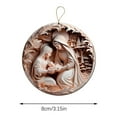 thumbnail image 2 of Nativity Scene Ornament with Double-Sided Acrylic Printing for Christmas Tree Decoration, 3.15 Inch Religious Holiday Keepsake Gift, 2 of 7