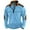 Sky Blue, variant on Chbgutlmr Quarter Zip Pullover Men Long Sleeve Lapel Neck Patchwork Color Block Loose Vintage Athletic Sweatshirt Tops